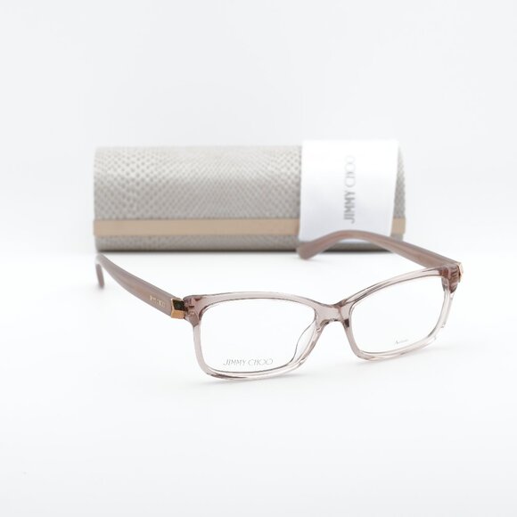 Jimmy Choo JC225 0FWM 00 Rectangle 52mm Eyeglasses - Transparent Nude - Picture 1 of 10
